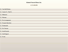 Tablet Screenshot of kimmelfuneralhome.com